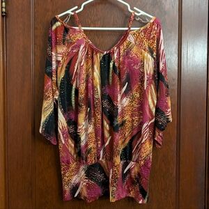 EUC Vintage 2000s Cold Shoulder Going Out Top